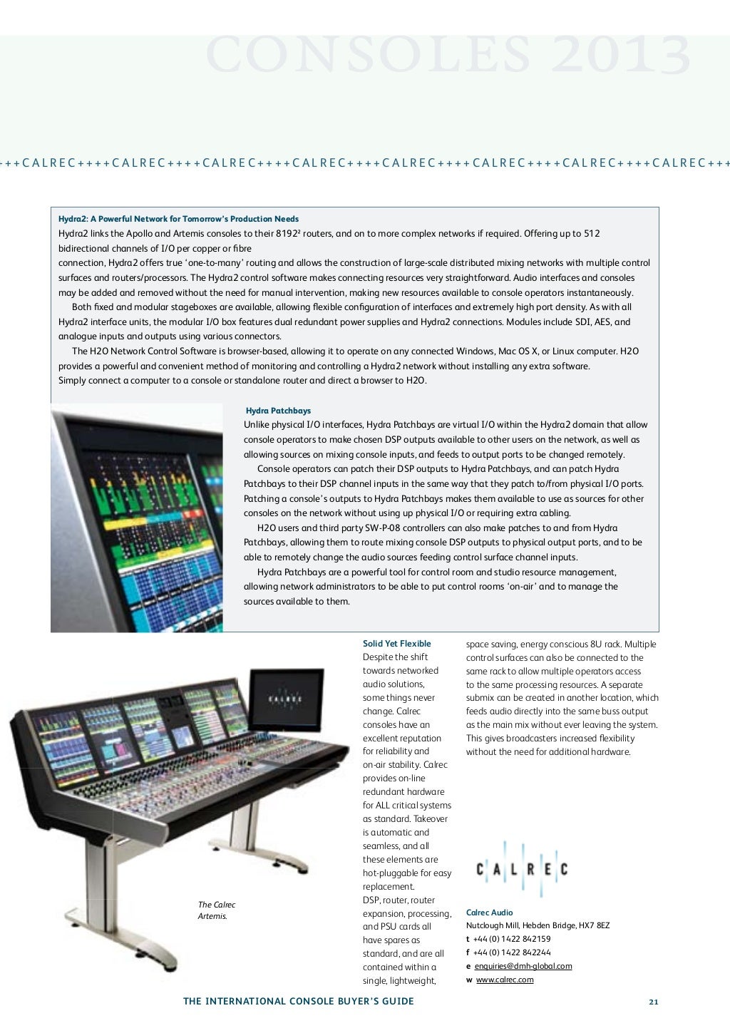 Audio media audio consoles guide 2013