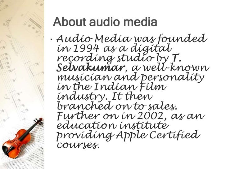 Audio media