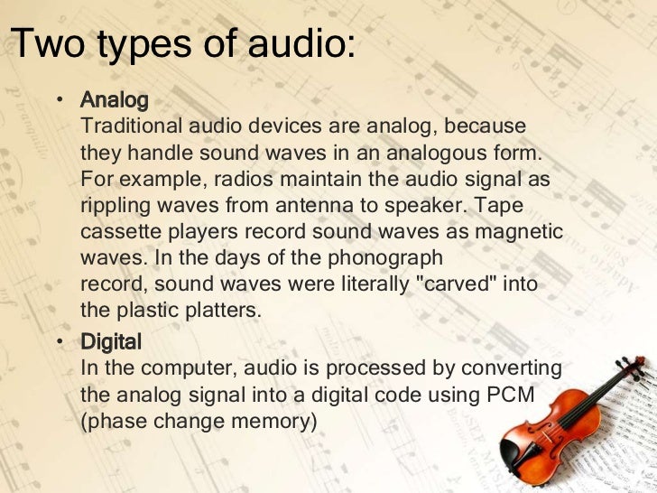 Audio media