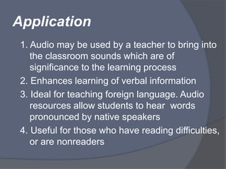 Audio media resources | PPTX