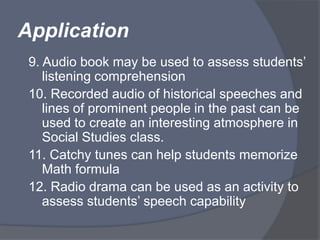 Audio media resources | PPTX