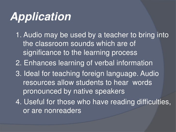 Audio media resources