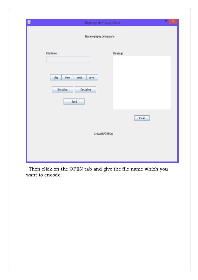 Audio Steganography java project