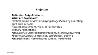AudioOutput,Projectors & Terminals 1.pptx