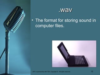 Audio Recording Vocabulary | PPT | Digital Audio | Computer Software ...