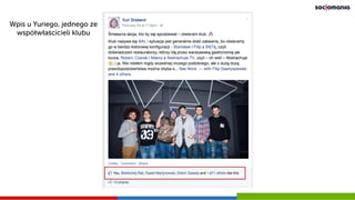 Wpis u Yuriego, jednego ze
współwłaścicieli klubu
 