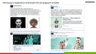 Informacja o wydarzeniu na Stronach DJ-ów grających w klubie
 