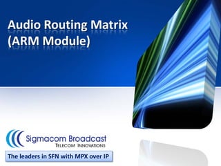 Audio Routing Matrix application brochure for EtherMPX networks | PDF