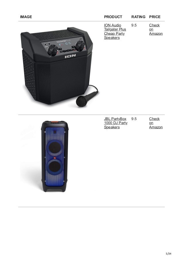 party speakers loud and portable 