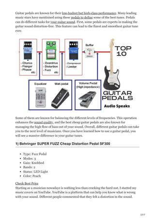 Best electric guitar sale pedals for beginners