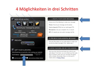 4 Möglichkeiten in drei Schritten
 