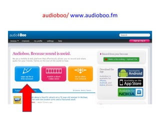 audioboo/ www.audioboo.fm
 