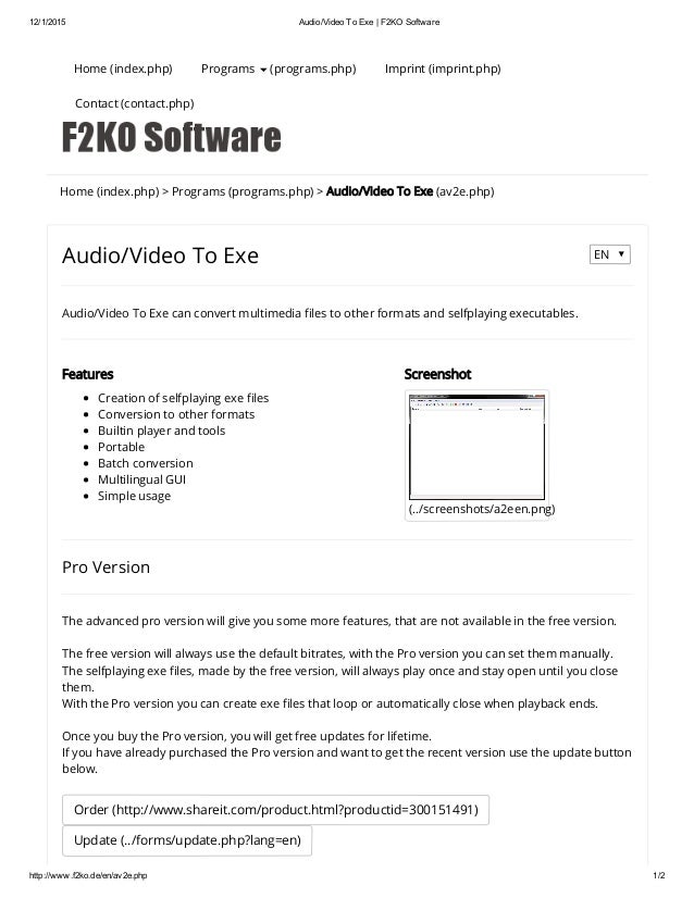 Audio video to exe f2_ko software