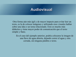 Auidiovisual Características 