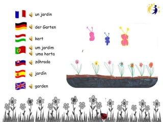 un jardin


der Garten

kert

um jardim
uma horta
záhrada

jardín


garden
 