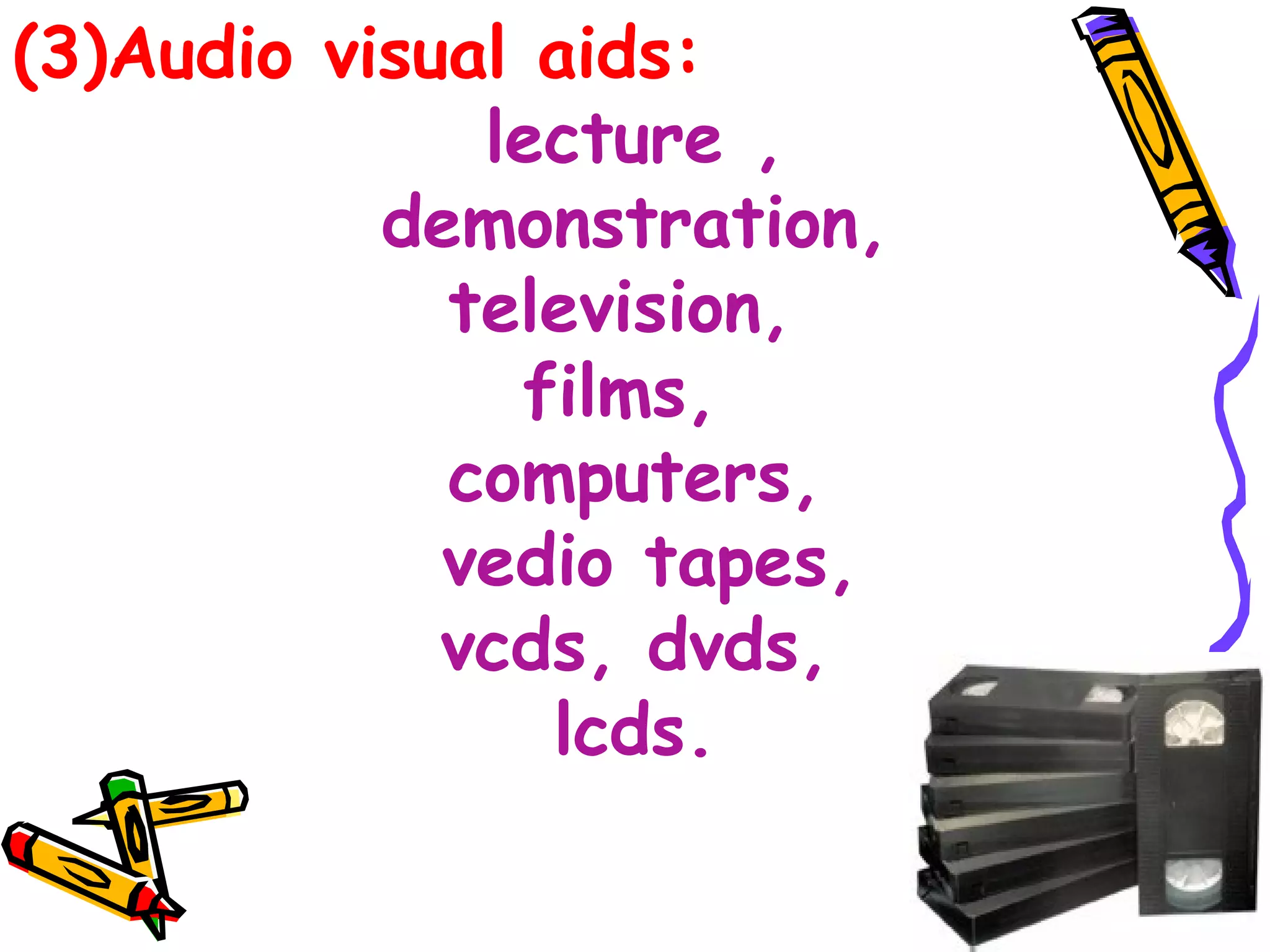Audio visual aids