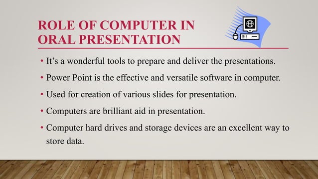ROLE OF AUDIO-VISUAL AIDS AND COMPUTERS IN ORAL PRESENTATION | PPTX