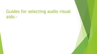 Audio visual aids present by sayan | PPTX