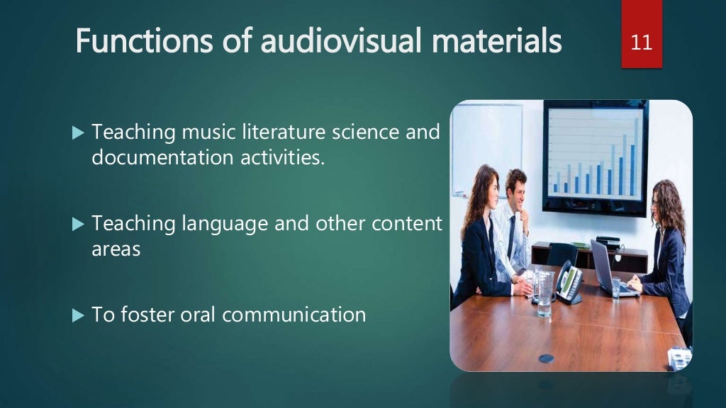 Audiovisual materials slide