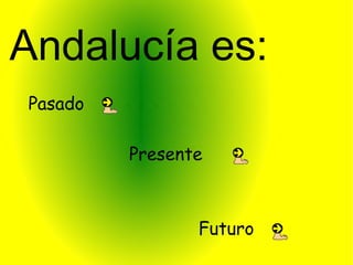 Andalucía es:
Pasado

         Presente



                Futuro
 