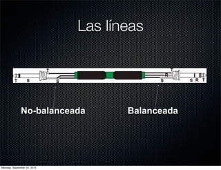Las líneas




              No-balanceada         Balanceada




Monday, September 24, 2012
 