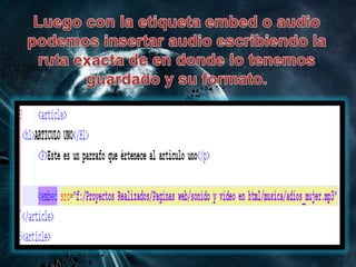 Audio y sonido en html