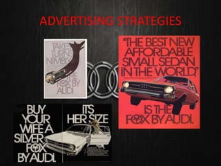 ADVERTISING STRATEGIES
 