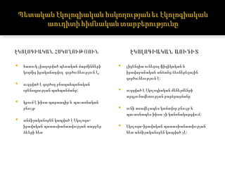 ԷԿՈԼՈԳԻԱԿԱՆ ՀՍԿՈՂՈՒԹՅՈՒՆ հատուկ լիազորված պետական մարմինների կողմից իրականացվող  գործունեություն է,  ուղղված է գործող բնապահպանական օրենսդրության պահպանմանը:  կրում է խիստ պարտադիր և պաշտոնական բնույթ անմիջականորեն կապված է էկոլոգա-իրավական պատասխանատվության տարբեր ձևերի հետ ԷԿՈԼՈԳԻԱԿԱՆ ԱՈՒԴԻՏ լիցենզիա ունեցող ֆիզիկական և իրավաբանական անձանց ձեռներեցային գործունեություն է:  ուղղված է էկոլոգիական մենեջմենթի արդյունավետության բարձրացմանը ունի առավելապես կամավոր բնույթ և պաշտոնապես խիստ չի կանոնակարգվում:  էկոլոգա-իրավական պատասխանատվության հետ անմիջականորեն կապված չէ: 