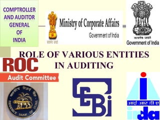 ROLE OF VARIOUS ENTITIES IN AUDITING 