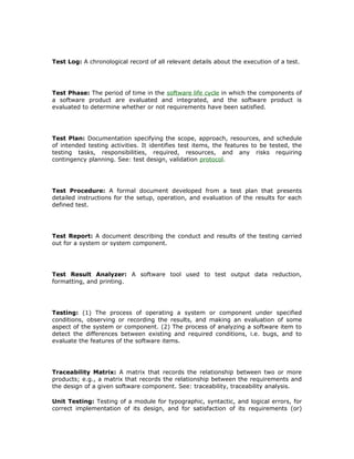Tech Testing Log Audit | DOC