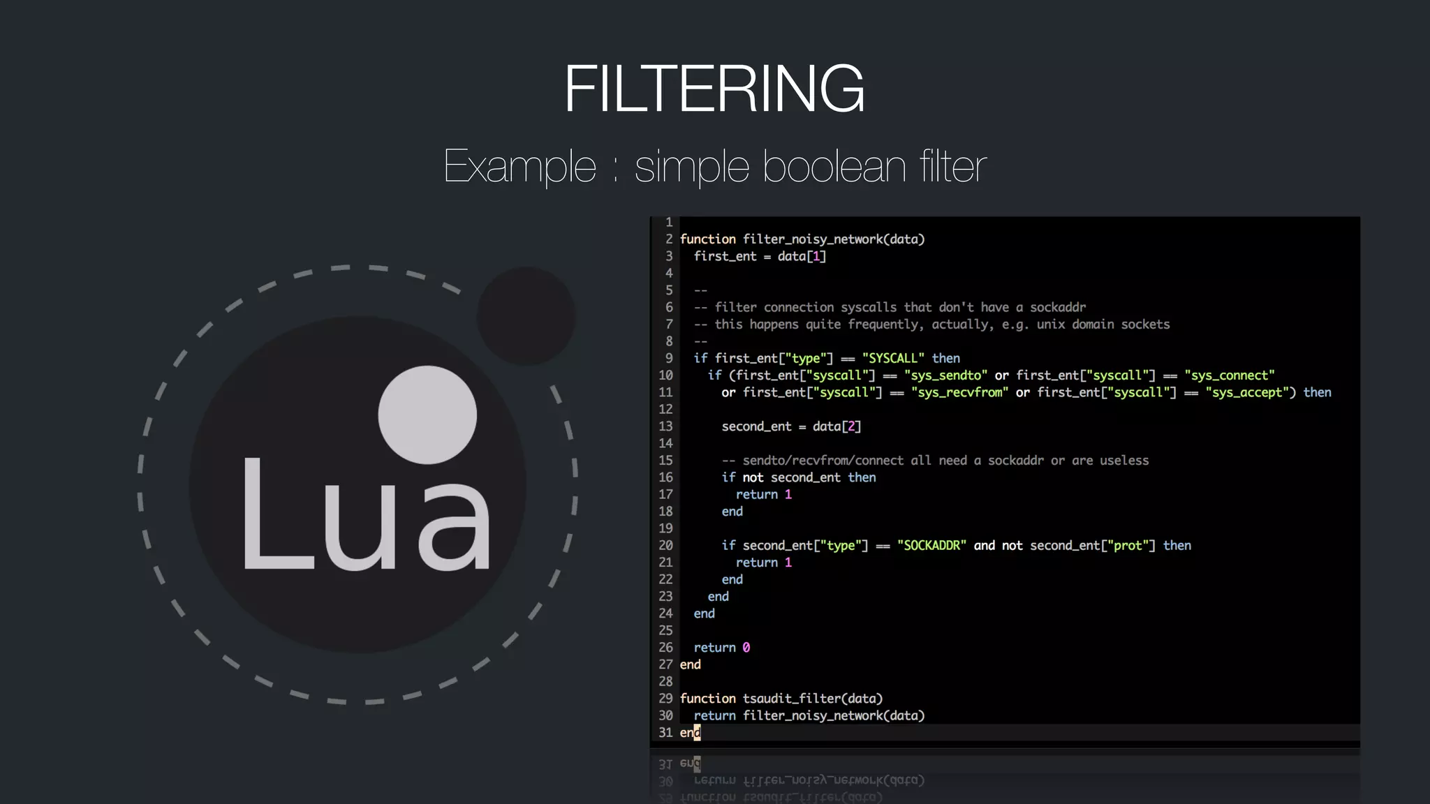 FILTERING
Example : simple boolean ﬁlter
 