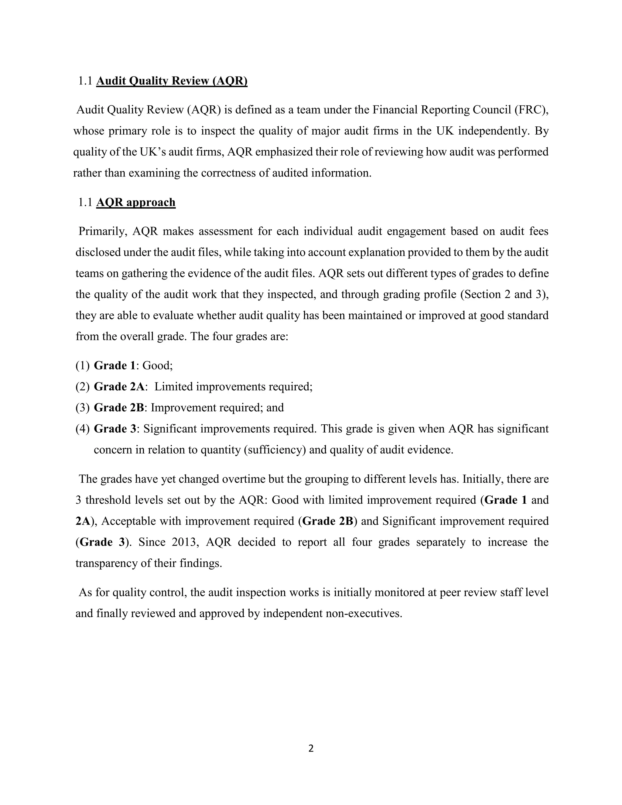 Audit Quality Control | PDF