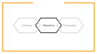 Objectives1.Primary 2.Secondary
 