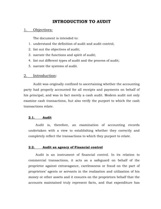 Introduction to Audit Fundamentals | PDF