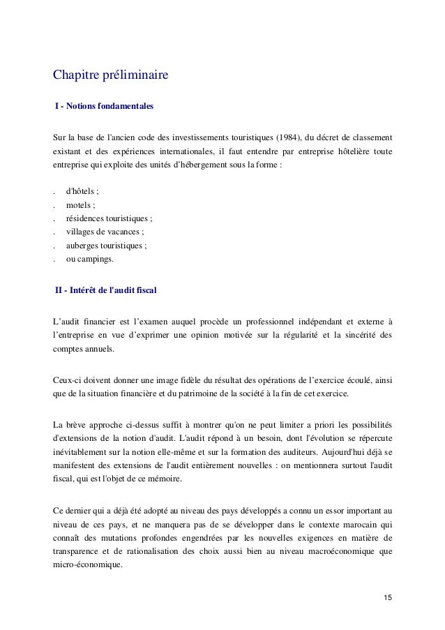 Audit fiscal des entreprises hotelieres