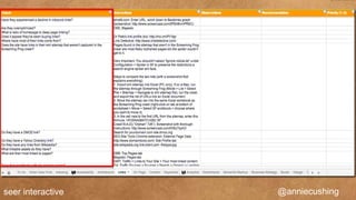 seer interactive   @anniecushing
 