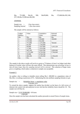 Sampling Audit Pdf Audit Sampling | PDF