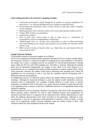 Audit Sampling | PDF