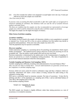 Audit Sampling | PDF