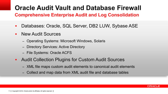 Audit Vault Database Firewall _ Overview of Oracle Audit Vault and ...