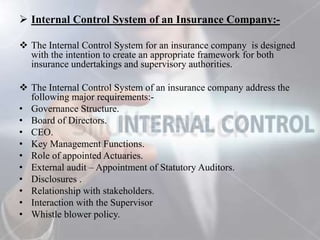 Audit of Insurance Companies | PPTX