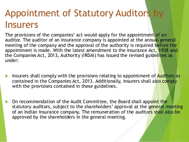Audit of Insurance Companies Audit of Insurance Companies