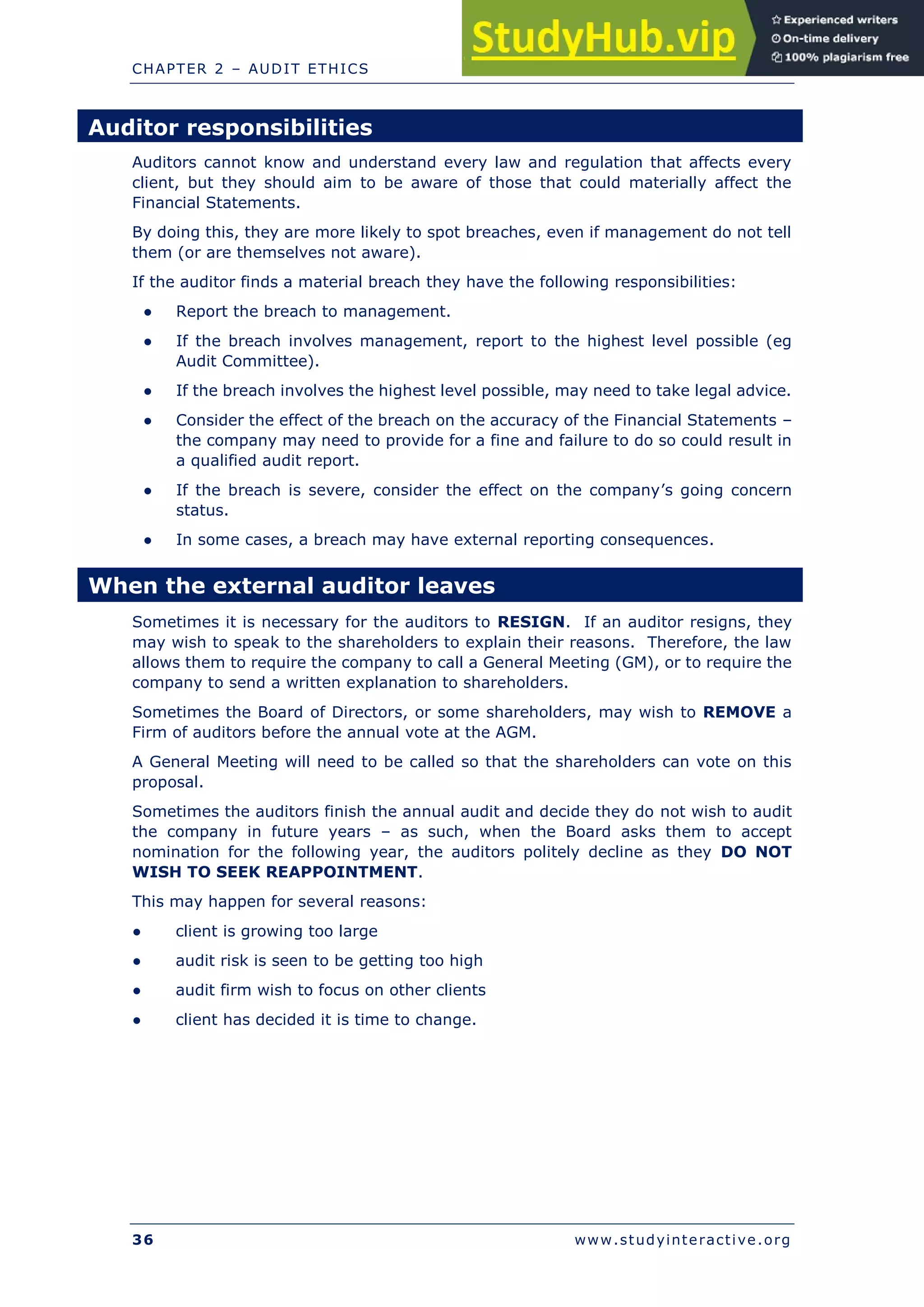Audit And Assurance Class Notes | PDF