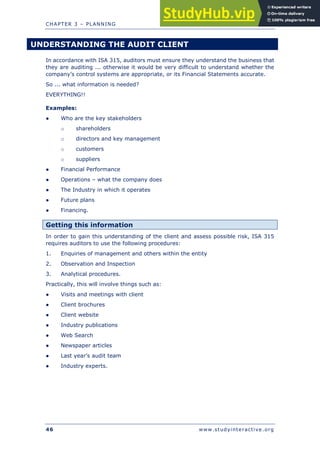 Class Audit Example Audit And Assurance Class Notes | PDF