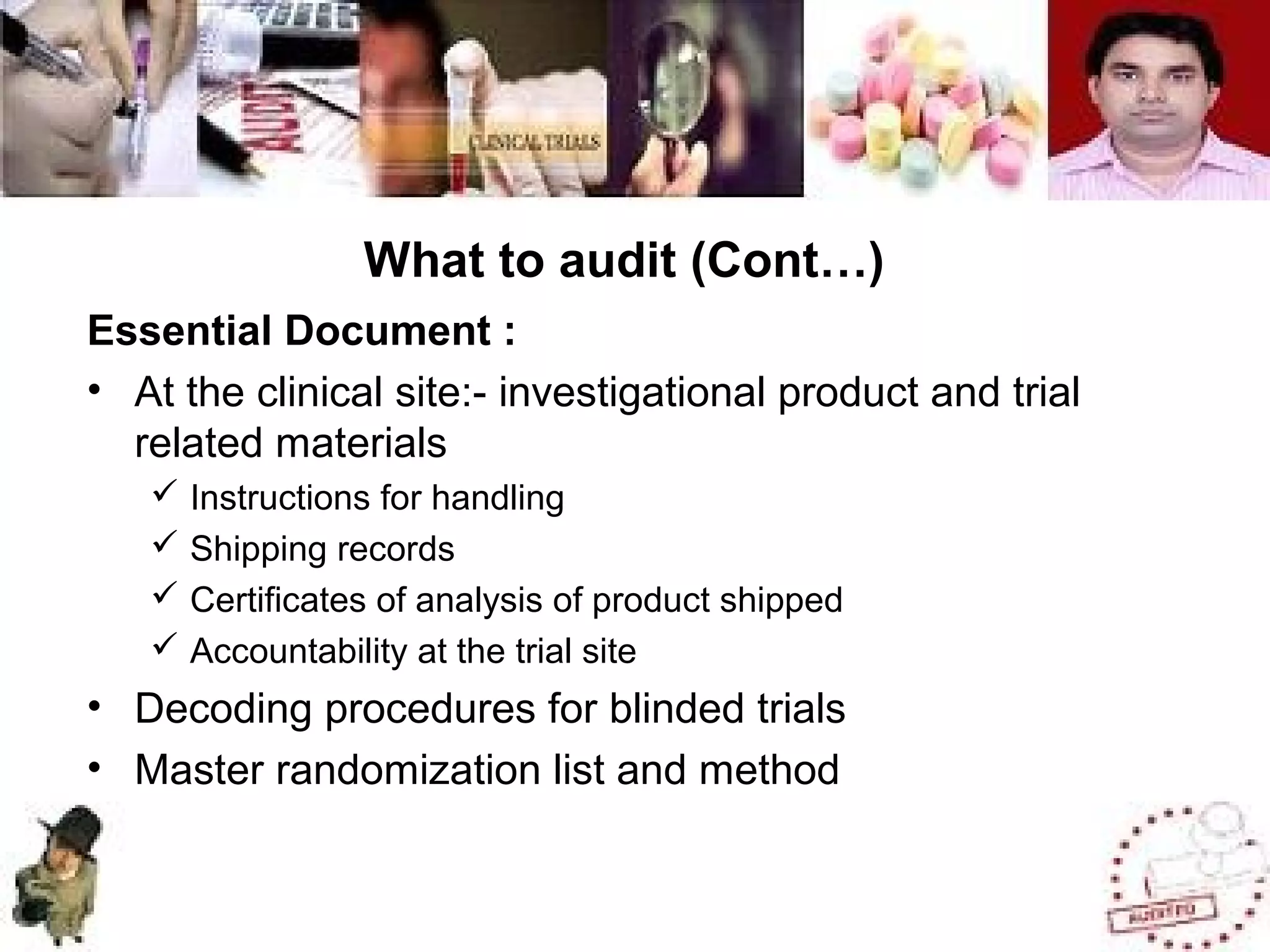 Master Randomization List Audit and Inspection in Clinical Trial | PPT