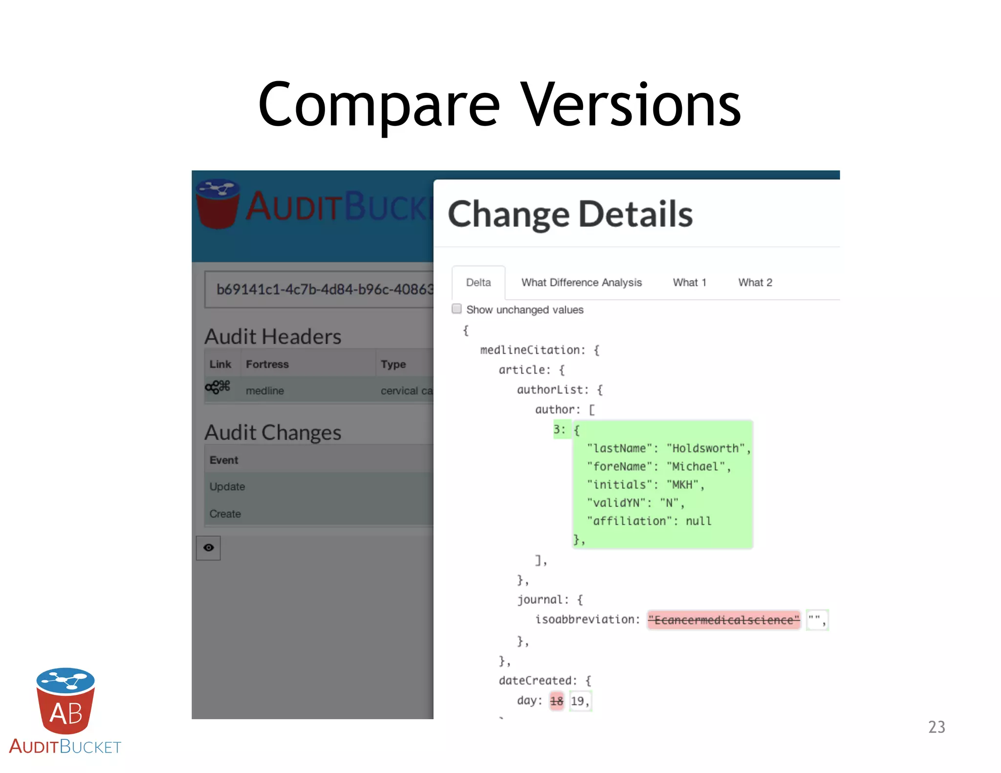 Compare Versions
!23