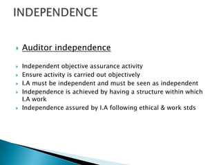 To reassure the BOD that ICS are working properly