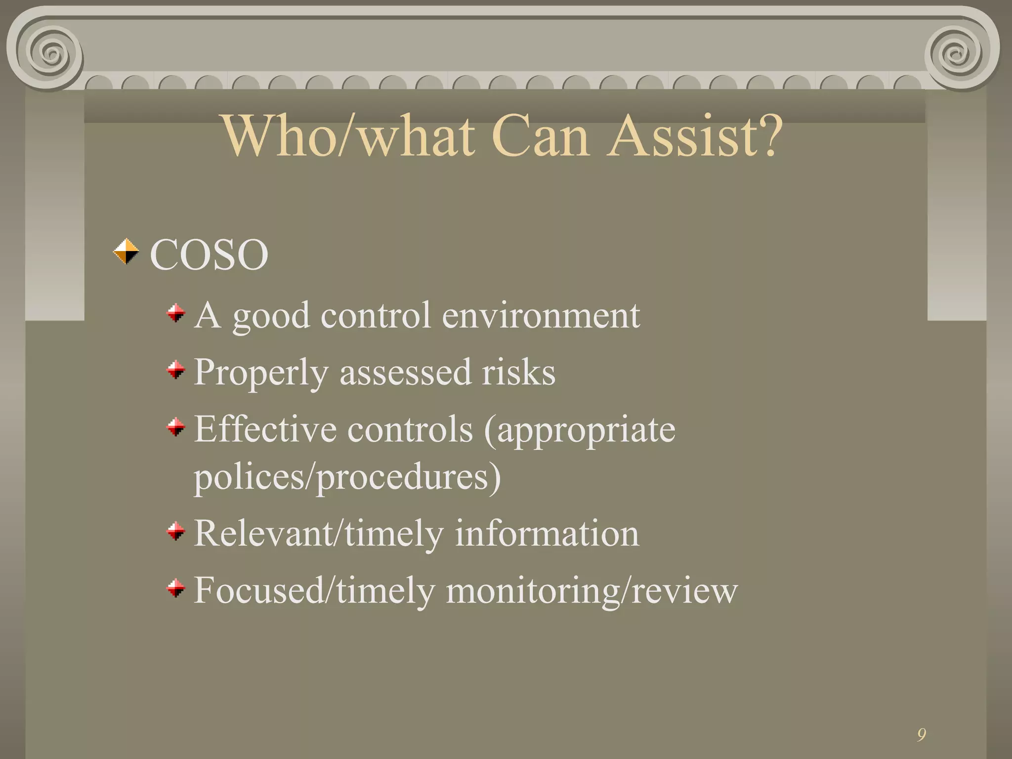 Audit, control and enterprise wide risk management | PPT