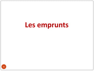 42
Les emprunts
 