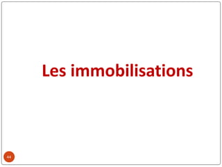 44
Les immobilisations
 